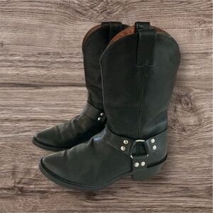 Double H DH4000 Mens Sz 9EE Harness Ring Round Toe Motorcycle Black Boots